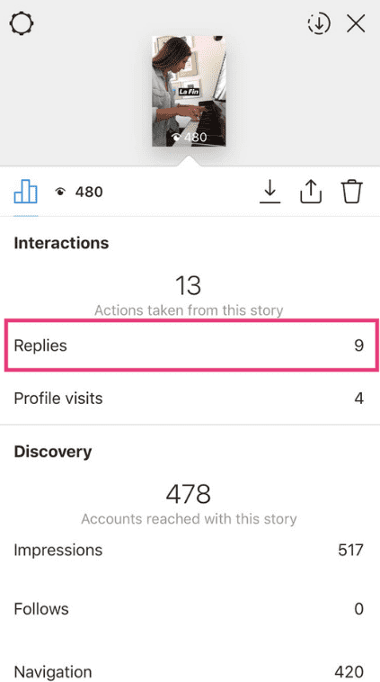 instagram story insights