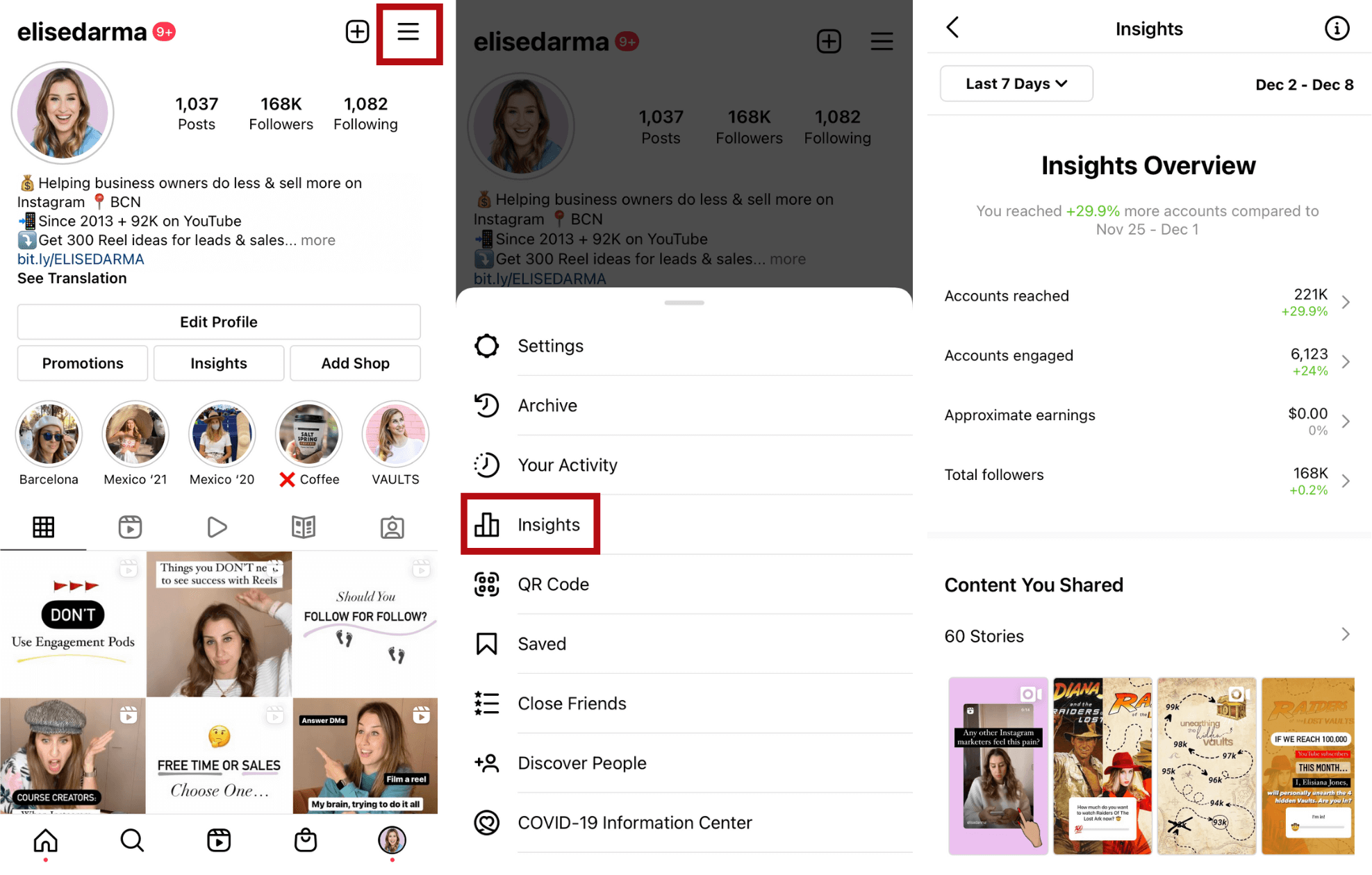 instagram story insights