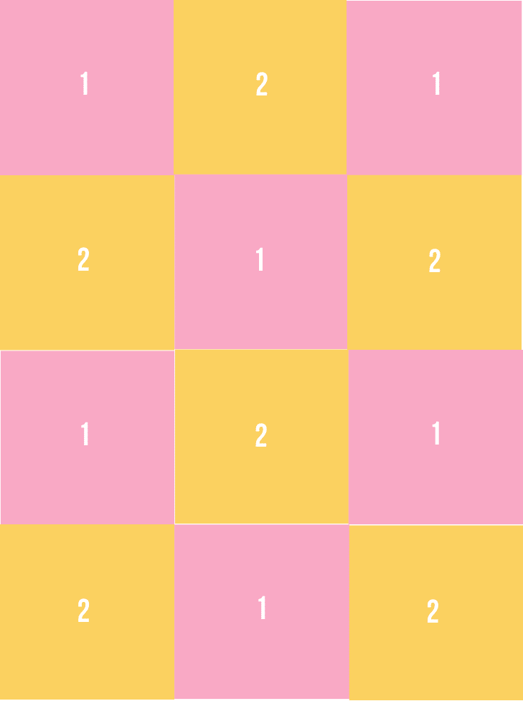 Checkboard example of Instagram feed design