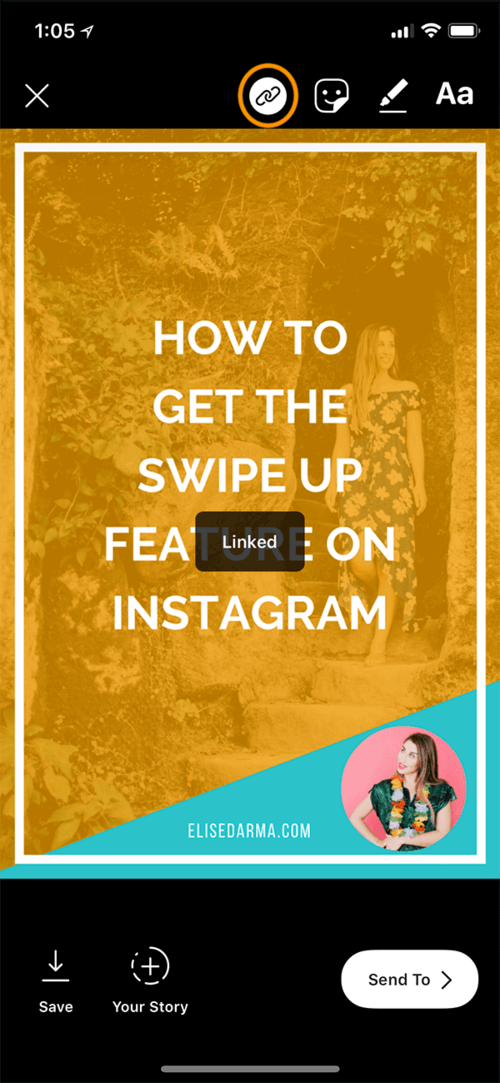 How to get the swipe up feature on Instagram Elise Darma