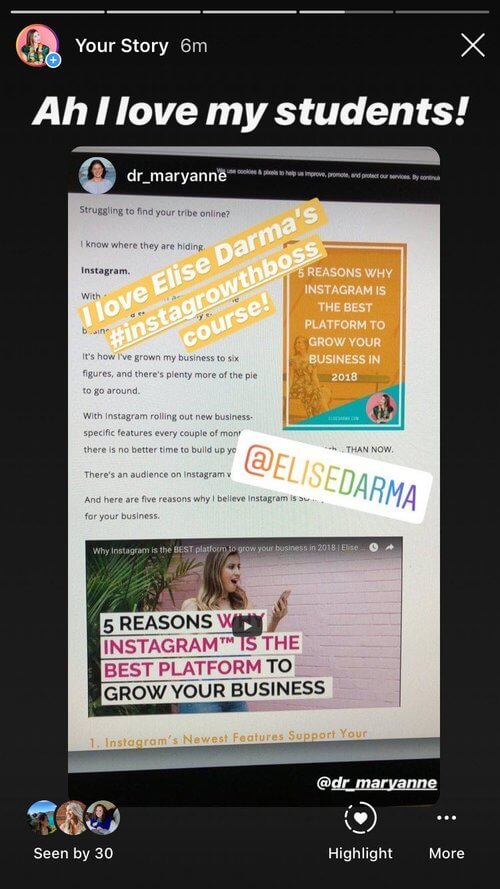how to use instagram stories for business - elise darma